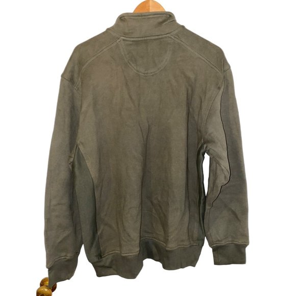 IZOD Sweatshirt Men L Half-Zip Long Sleeve Green - Picture 3 of 8